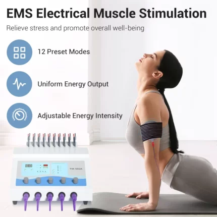 www.hktmay.com_home beauty device_ems muscle stimulator_TM-502A_02_Tingmay 5 Channles Electrical Stimulation Therapy Machine